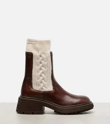 Jimmy Choo Tamia cable-knit leather ankle boots | Thumbnail 4