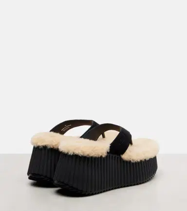 Chloe Chloé Nama 80 suede platform thong sandals | Thumbnail 2