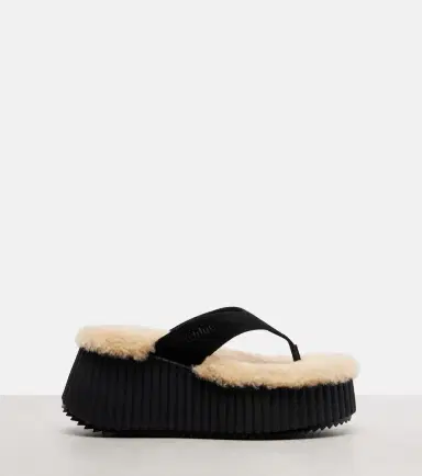 Chloe Chloé Nama 80 suede platform thong sandals | Thumbnail 3