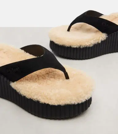 Chloe Chloé Nama 80 suede platform thong sandals | Thumbnail 4