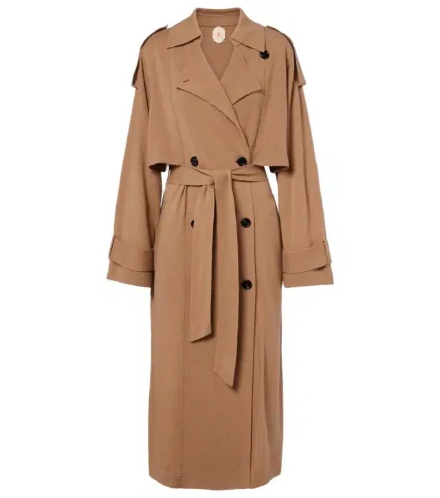 Belted wool and cashmere trench coat