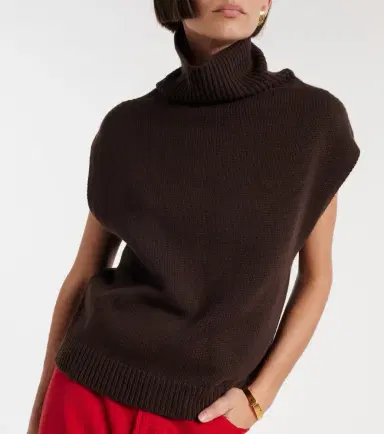 Jardin des Orangers Turtleneck wool and cashmere sweater vest | Thumbnail 3