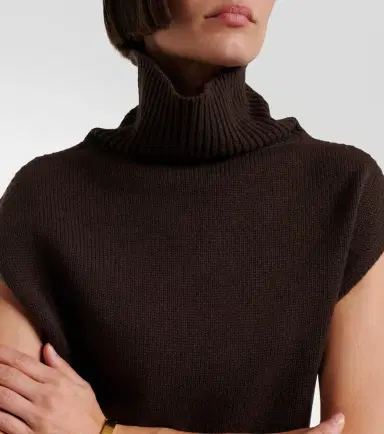 Jardin des Orangers Turtleneck wool and cashmere sweater vest | Thumbnail 4