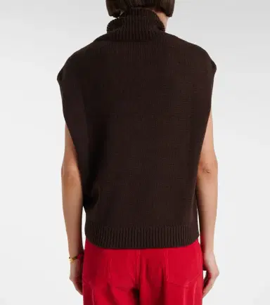 Jardin des Orangers Turtleneck wool and cashmere sweater vest | Thumbnail 5
