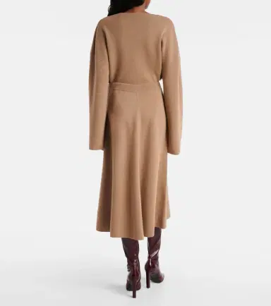 Jardin des Orangers Wool and cashmere midi skirt | Thumbnail 3