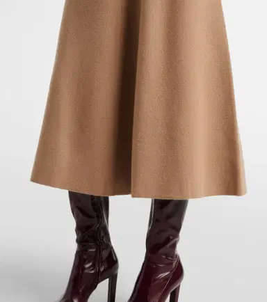 Jardin des Orangers Wool and cashmere midi skirt | Thumbnail 5