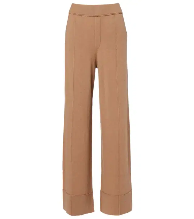 Jardin des Orangers High-rise wool and cashmere wide-leg pants