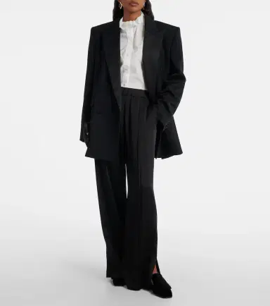 Jimmy Choo Eliot Slipper leather-trimmed velvet slip-on shoes | Thumbnail 5