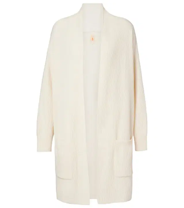 Ribbed-knit cashmere cardigan