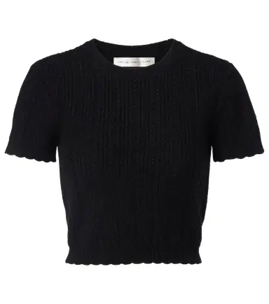Frame x Amelia Gray The Getaway cashmere crop top | Thumbnail 1 Frame x Amelia Gray The Getaway cashmere crop top | Thumbnail 1