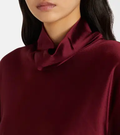 Leset Barb satin turtleneck top | Thumbnail 3