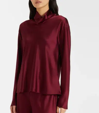 Leset Barb satin turtleneck top | Thumbnail 5
