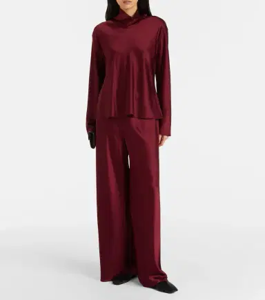 Leset Barb satin turtleneck top | Thumbnail 6