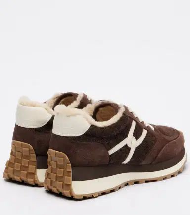Veronica Beard Valentina suede-trimmed leather sneakers | Thumbnail 3 Veronica Beard Valentina suede-trimmed leather sneakers | Thumbnail 3