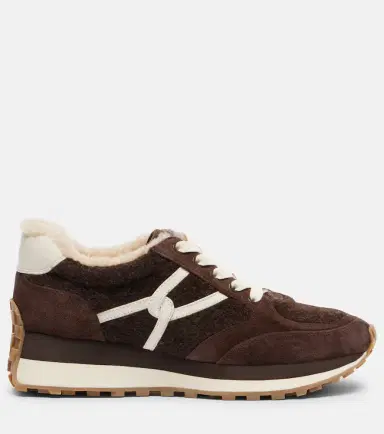 Veronica Beard Valentina suede-trimmed leather sneakers | Thumbnail 4 Veronica Beard Valentina suede-trimmed leather sneakers | Thumbnail 4