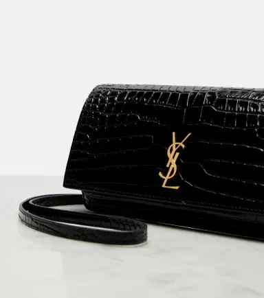 Saint Laurent Cassandre Mini croc-effect leather phone pouch | Thumbnail 3 Saint Laurent Cassandre Mini croc-effect leather phone pouch | Thumbnail 3