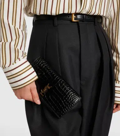 Saint Laurent Cassandre Mini croc-effect leather phone pouch | Thumbnail 5 Saint Laurent Cassandre Mini croc-effect leather phone pouch | Thumbnail 5