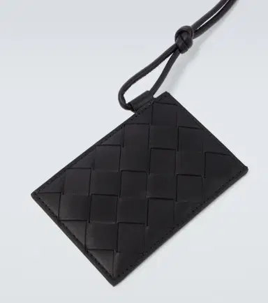 Bottega Veneta Intrecciato leather luggage tag | Thumbnail 2
