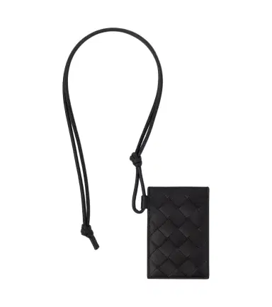 Bottega Veneta Intrecciato leather luggage tag | Thumbnail 1