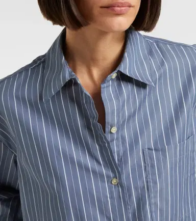 Leset Yoshi striped cotton-blend twill shirt | Thumbnail 4 Leset Yoshi striped cotton-blend twill shirt | Thumbnail 4