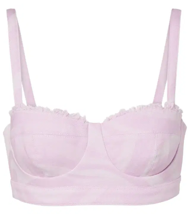 Pucci Marmo distressed denim bra top