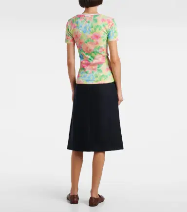 Prada Printed cotton T-shirt | Thumbnail 2