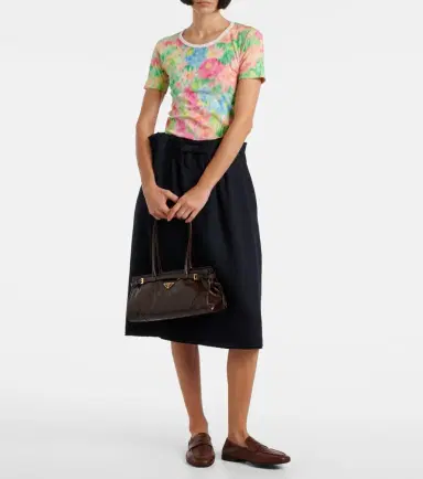 Prada Printed cotton T-shirt | Thumbnail 5