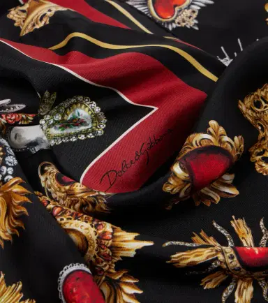 Dolce & Gabbana Printed silk twill scarf | Thumbnail 2