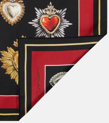 Dolce & Gabbana Printed silk twill scarf | Thumbnail 3