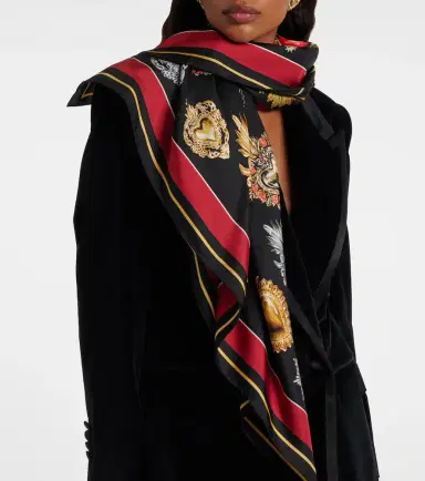 Dolce & Gabbana Printed silk twill scarf | Thumbnail 4