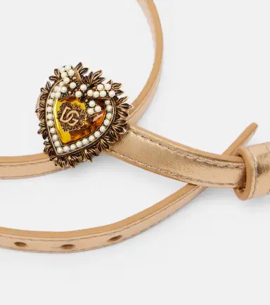 Dolce & Gabbana Devotion metallic leather belt | Thumbnail 2