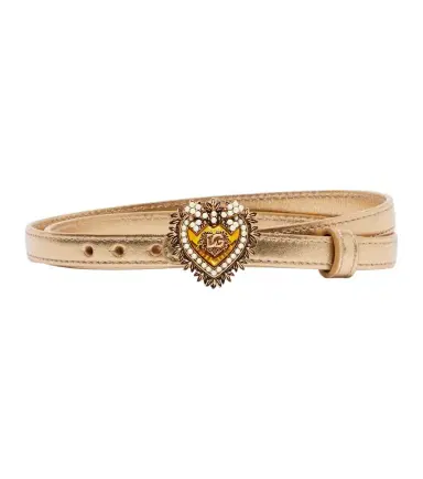 Dolce & Gabbana Devotion metallic leather belt | Thumbnail 1