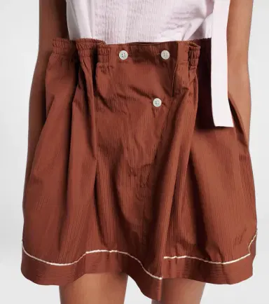 Prada Striped cotton miniskirt | Thumbnail 3