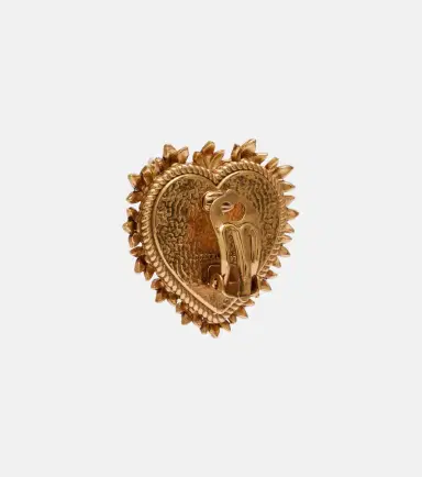 Dolce & Gabbana Devotion embellished clip-on earrings | Thumbnail 3