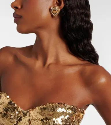 Dolce & Gabbana Devotion embellished clip-on earrings | Thumbnail 6