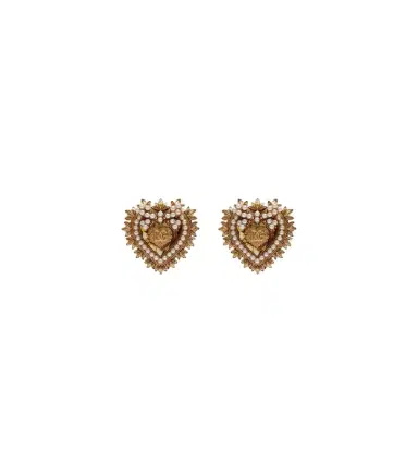 Dolce & Gabbana Devotion embellished clip-on earrings | Thumbnail 1