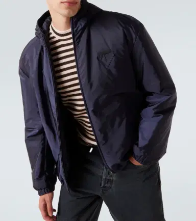 Prada Hooded Re-Nylon jacket | Thumbnail 3 Prada Hooded Re-Nylon jacket | Thumbnail 3
