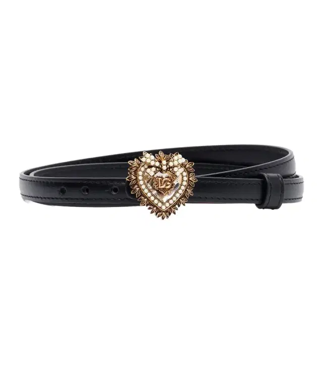 Dolce & Gabbana Devotion embellished leather belt