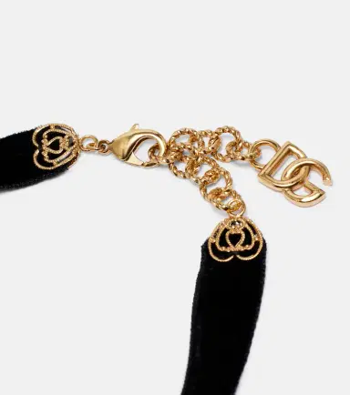 Dolce & Gabbana Devotion embellished velvet choker | Thumbnail 3 Dolce & Gabbana Devotion embellished velvet choker | Thumbnail 3