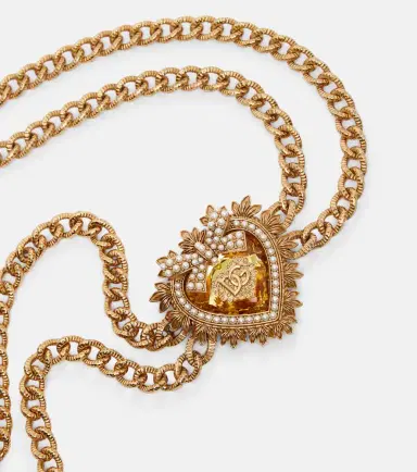 Dolce & Gabbana DG faux pearl-embellished chain belt | Thumbnail 2