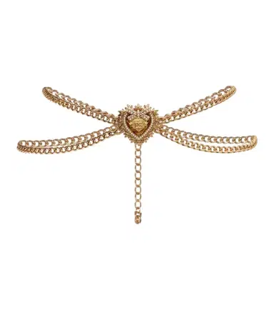 Dolce & Gabbana DG faux pearl-embellished chain belt | Thumbnail 1