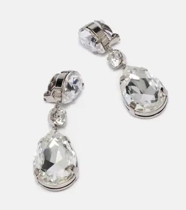 Dolce & Gabbana Crystal-embellished clip-on earrings | Thumbnail 2