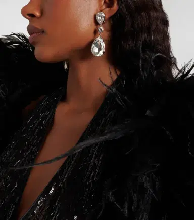 Dolce & Gabbana Crystal-embellished clip-on earrings | Thumbnail 6