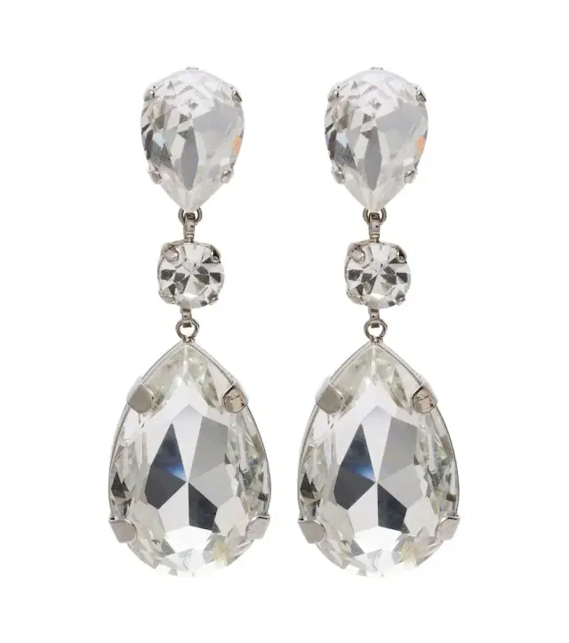 Dolce & Gabbana Crystal-embellished clip-on earrings