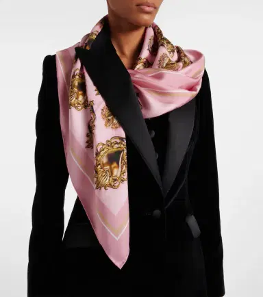 Dolce & Gabbana Printed silk scarf | Thumbnail 4