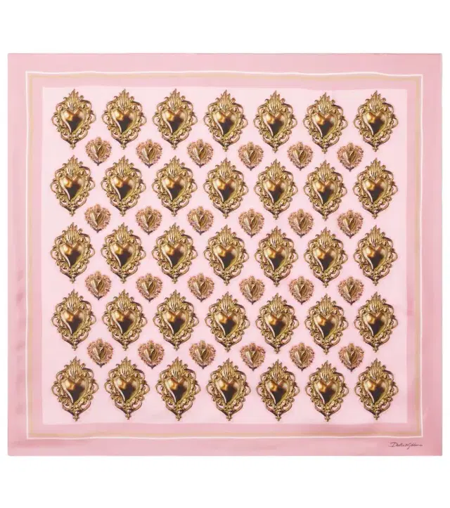 Printed silk scarf