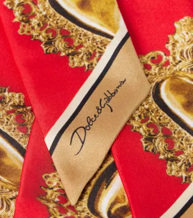 Dolce & Gabbana Printed silk twill scarf | Thumbnail 2
