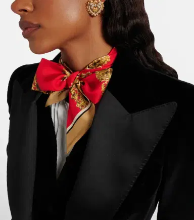 Dolce & Gabbana Printed silk twill scarf | Thumbnail 4