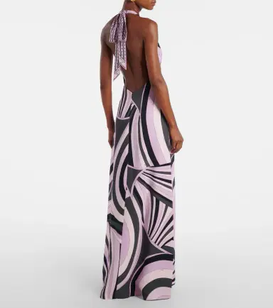 Pucci Iride halterneck satin gown | Thumbnail 2