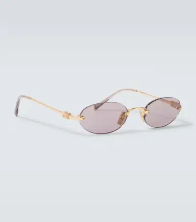 Miu Miu Logo oval sunglasses | Thumbnail 3